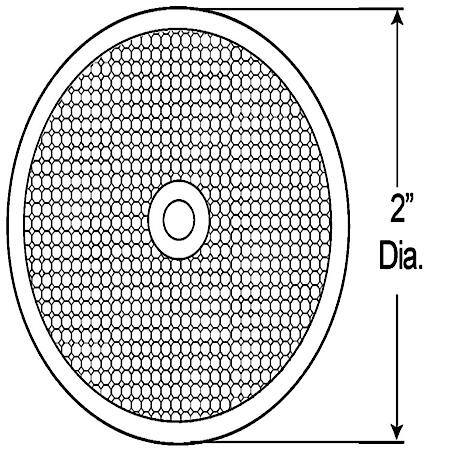 Sealed Center-Mount Reflector, 2" Yellow
