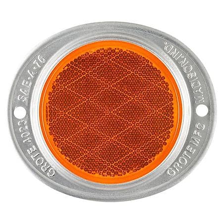 Aluminum Two-Hole Mounting Reflector - Amber