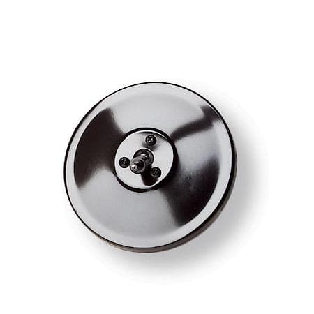 5" Round Clamp-On Spot Mirror, with Arm Assembly, Powder Coated, Black