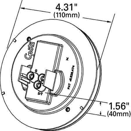 Grote Select 4" LED Stop Tail Turn Light, Female Pin Termination, Red