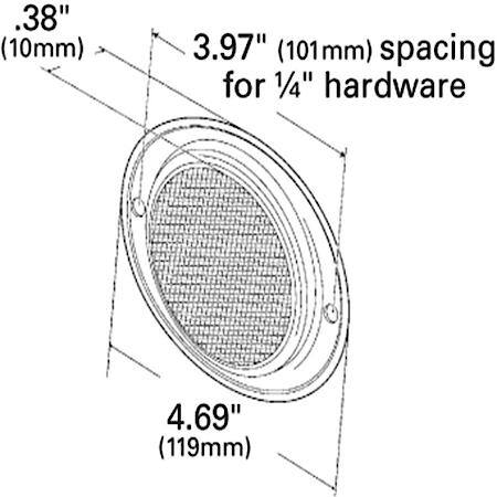 Aluminum Two-Hole Mounting Reflector - Red