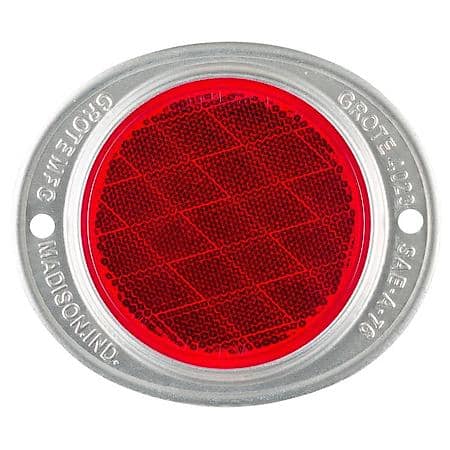 Aluminum Two-Hole Mounting Reflector - Red