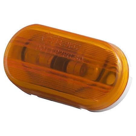 Two-Bulb Oval Pigtail-Type Clearance Marker Light, Optic Lens, Yellow