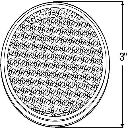 Sealed 3" Round Stick-On Reflector, Yellow