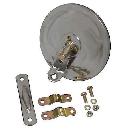 6" Convex Center-Mount Spot Mirror, with “L” Bracket, Stainless Steel