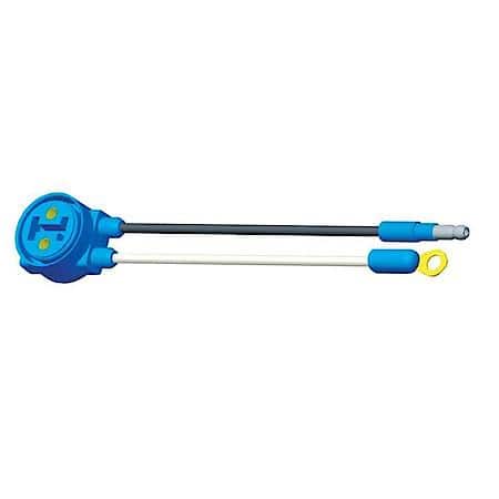 Turtleback ® II Double-Seal Light Pigtail, 6" Long, Chassis Ground, Slim-Line .180 Male