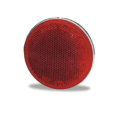 Sealed 3" Round Stick-On Reflector, Red