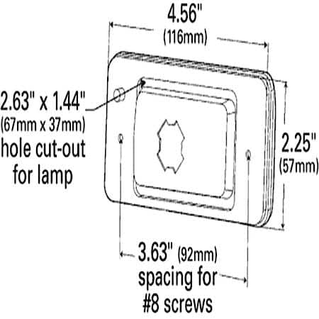 Flush Mount Cab Marker Light, Amber