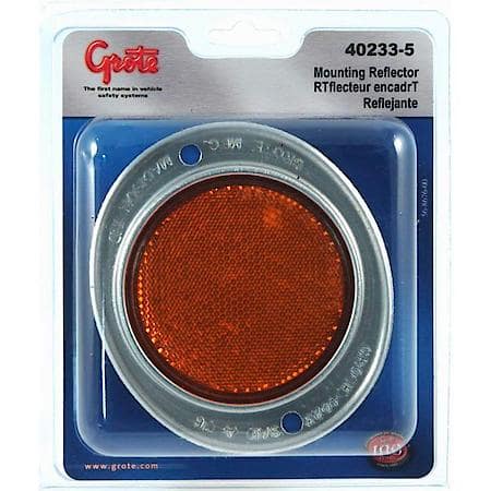 Reflector, 3", Yellow, Aluminum Lens, 2 Hole Mount, Retail Pack