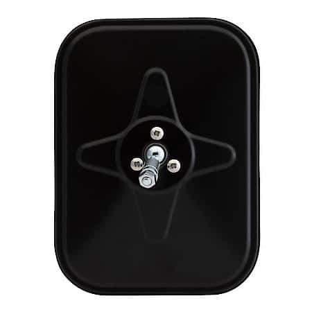 Rolled-Rim Mirror with Ball Swivel, Black