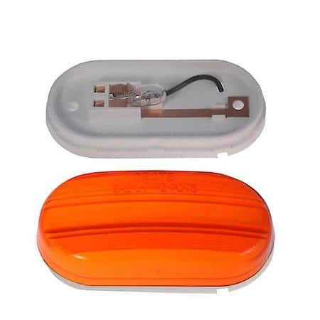 Single Bulb Oval Clearance Marker Lights, Optic Lens