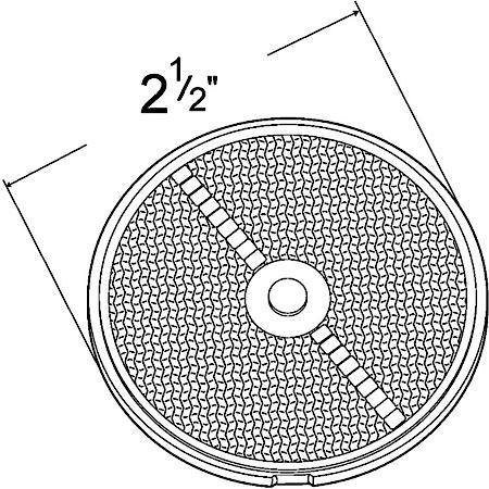 2 1/2" Round Stick-On Reflector, Yellow