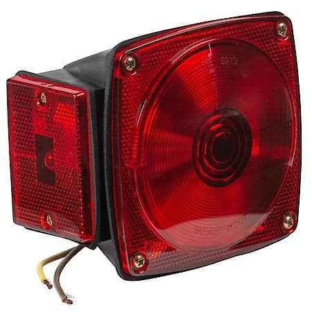 Submersible Trailer Lighting Kit, LH Stop Tail Turn Replacement, Red