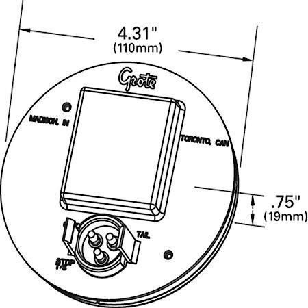 LED Strobe Light - 4", Amber