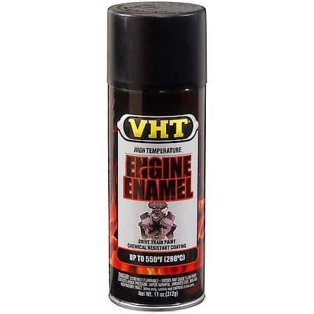 VHT, Engine Enamel, High Heat Spray Paint, Flat, Black, 11-oz