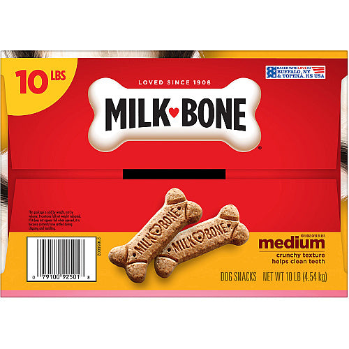 Milk-Bone Original Dog Treats For Dog, Bone, Meat Flavor, 10 lb