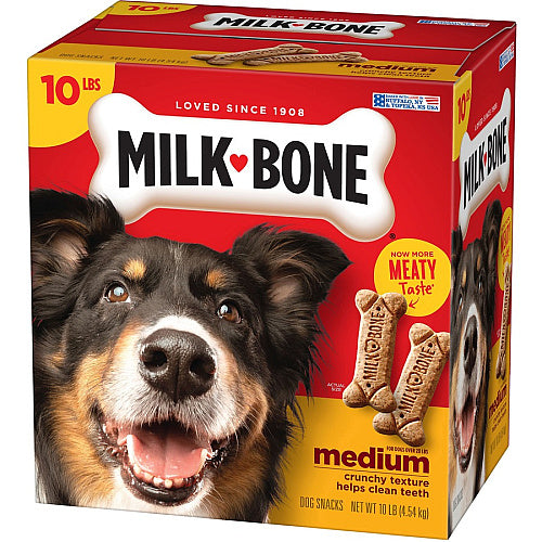 Milk-Bone Original Dog Treats For Dog, Bone, Meat Flavor, 10 lb