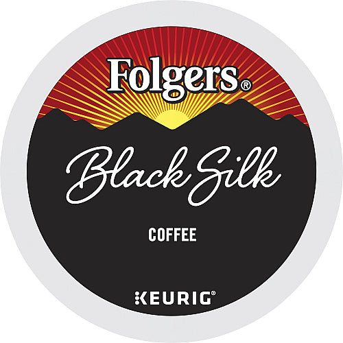 Folgers® K-Cup Black Silk Coffee Compatible with Keurig Brewer, Dark, K-Cup, Black Silk, 24 / Box