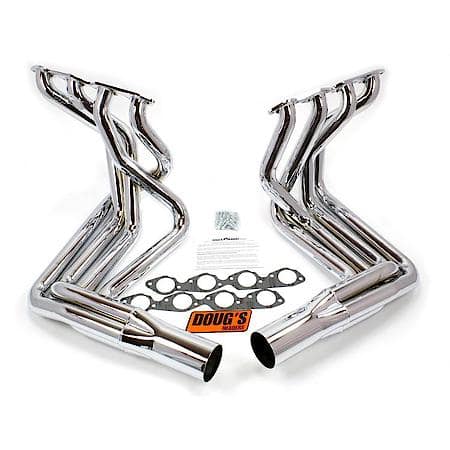 D381-C 2 1/8" 4-Tube Full Length Header Chevrolet Corvette Big Block Chevrolet 63-82 Sidemount Chrome
