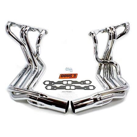 D380-C 1 7/8" 4-Tube Full Length Header Chevrolet Corvette Small Block Chevrolet 63-82 Sidemount Chrome