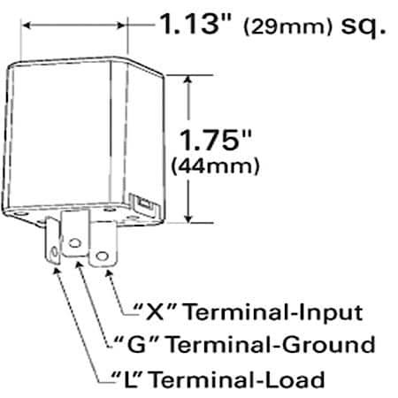 3 Pin Flasher, North American (JSO) Pinout