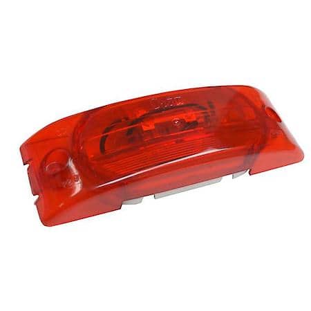 Two Bulb Turtleback Clearance Marker Lights, No Splice Optic Lens, Red