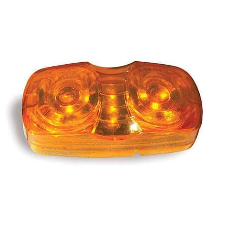 Clearance Marker Lamp, Yellow, High Count LED, Square Corner, Sculpted Lens