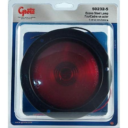 Stop/Turn/Tail Lamp, Red, Economy Steel, Double Contact, Retail Pack