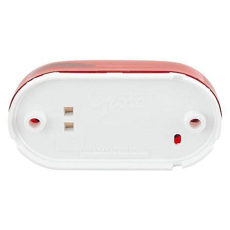 Single-Bulb Oval Clearance Marker Light, Optic Lens, Red