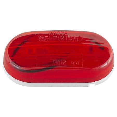 Single-Bulb Oval Clearance Marker Light, Optic Lens, Red
