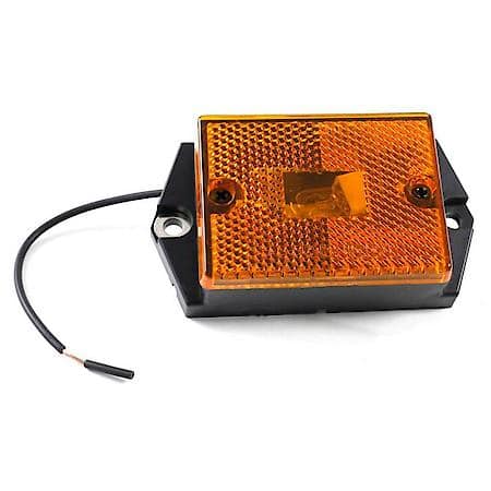 Clearance Marker Lamp, Yellow, Rectangular, 1 Bulb, Built-in Reflector