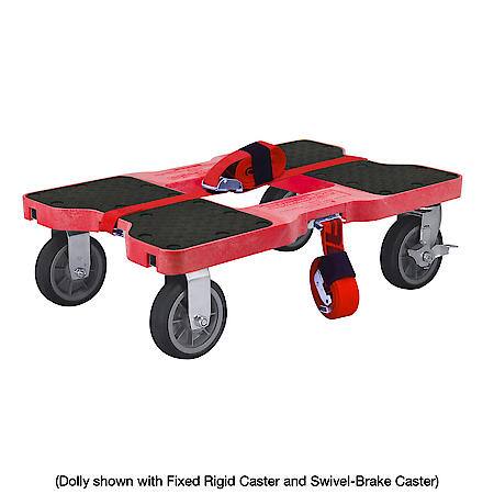 375 lb Caster 6 Inch All-Terrain Solid Rubber Rigid