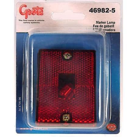 Clearance Marker Lamp, Red, Resealable Incandescent, Stud Mount, Retail