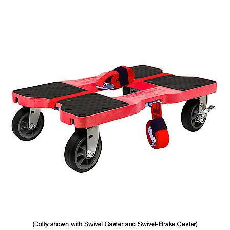375 lb Caster 6 Inch All-Terrain Solid Rubber Swivel-Brake