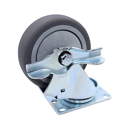 300 lb Caster 4 Inch General Purpose Thermoplastic Swivel-Brake
