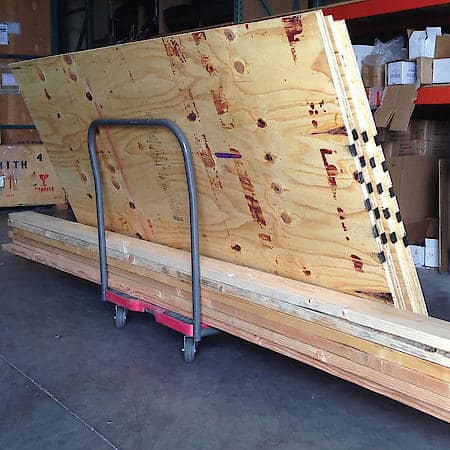 1,500 lb. Industrial Strength E-Track Panel Cart Dolly Red