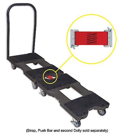 1,500 lb Industrial Strength E-Track Dolly Black