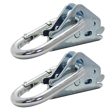 E-Track Snap-Hook Carabiner Tie-Down for Hook-Straps, Rope, Cable, 2-Pack