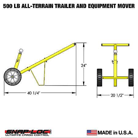 500 lb Capacity All-Terrain Trailer and Equipment Mover