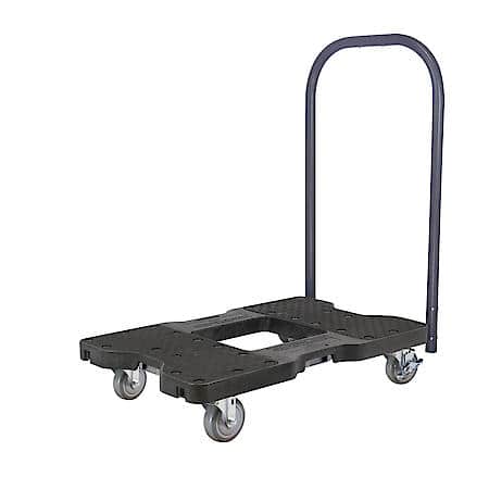 1,500 lb Industrial Strength E-Track Push Cart Dolly Black
