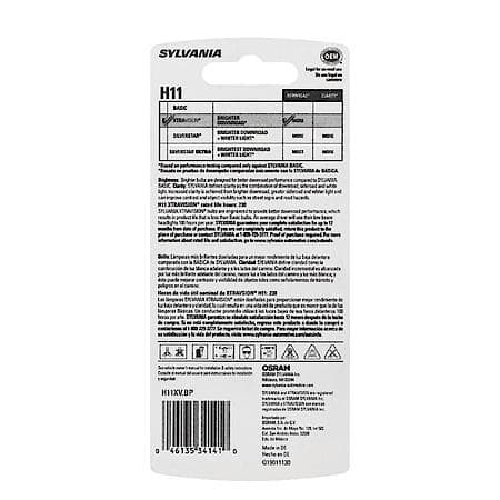 H11 XtraVision: Halogen Headlight Bulb, More Downroad Visibility, 1 Pack