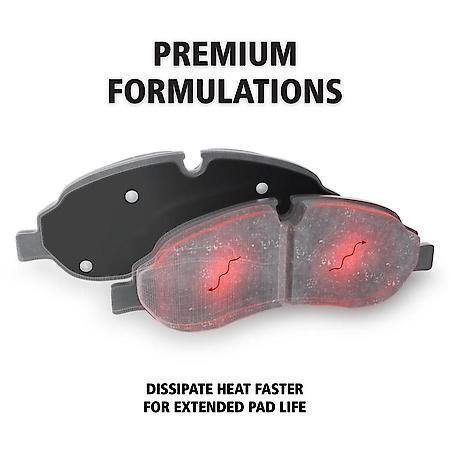 PD Rear Brake Pads: Semi-metallic, With Hardware, Police/Emergency Vehicles - Rear