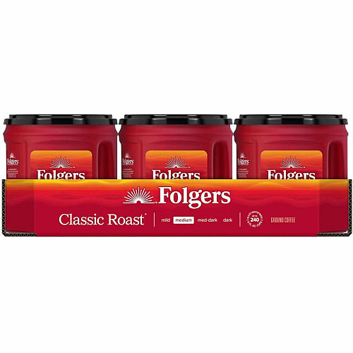 Folgers® Ground Classic Roast Coffee Medium, 25.9 oz Per Canister, Ground, Classic Roast, 1 Each