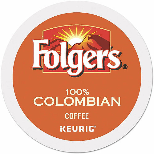 Folgers Folger K-Cup 100% Colombian Coffee Compatible with Keurig K-Cup Brewer, Medium/Dark, 24 K-Cup, K-Cup, Colombian, Roasted, Arabica, Kosher, 24 / Box