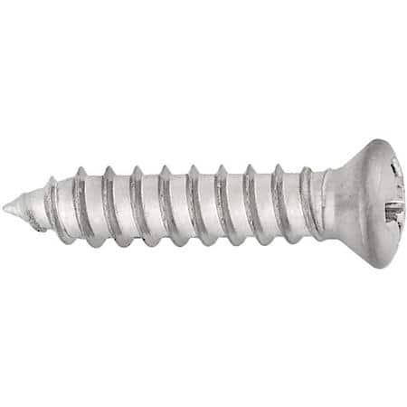 Phil Oval HD T.S., #8 X 3/4, #6 HD, Chrome