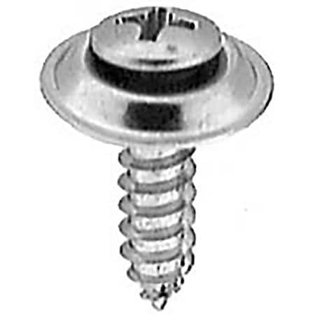 Phil Oval HD Sems Cntrsk T.S., #10 X 3/4, Chrome