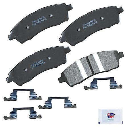 Rear Brake Pads: Semi-metallic, With Hardware, Quiet, Low Dust - Rear
