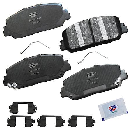 Brake Pads: Ceramic, Better Performance, Quiet, Less Dust - Front