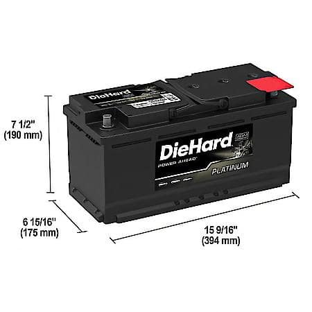 Battery : H9 Group Size, 950 CCA, 1000 CA, 190 Minute Reserve Capacity