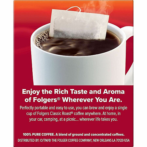 Folgers® Bag, Instant, Packet Singles Medium-Roast Coffee Bags